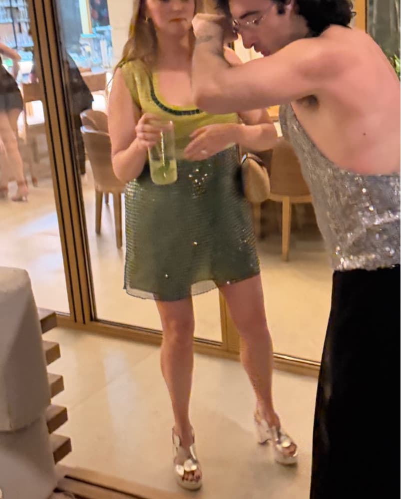 Vintage Green Silk Sequin Cocktail Dress - Image 5
