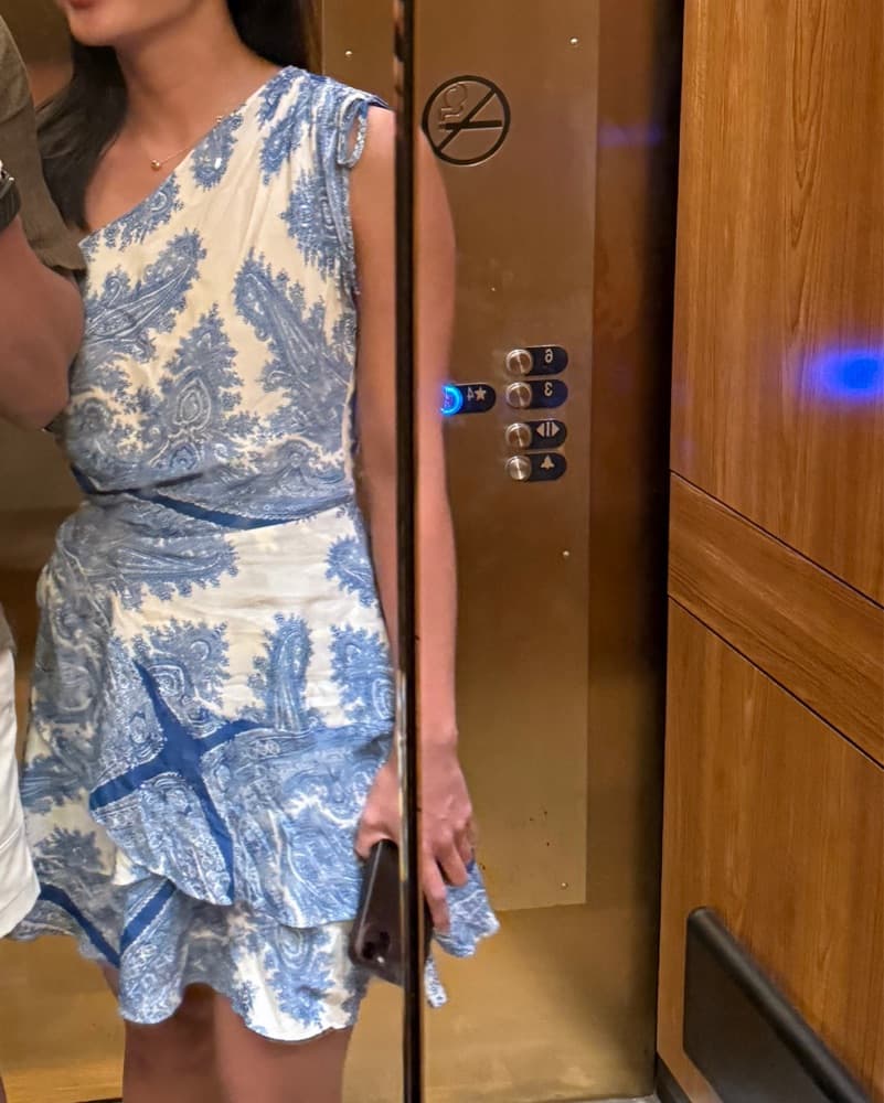 Allsaints Floral One Shoulder Dress  - Image 3