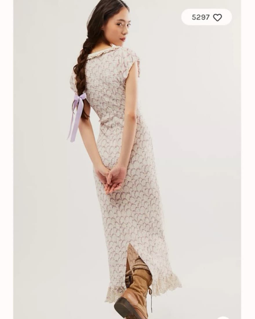 Free People Floral Midi Dress - Image 4
