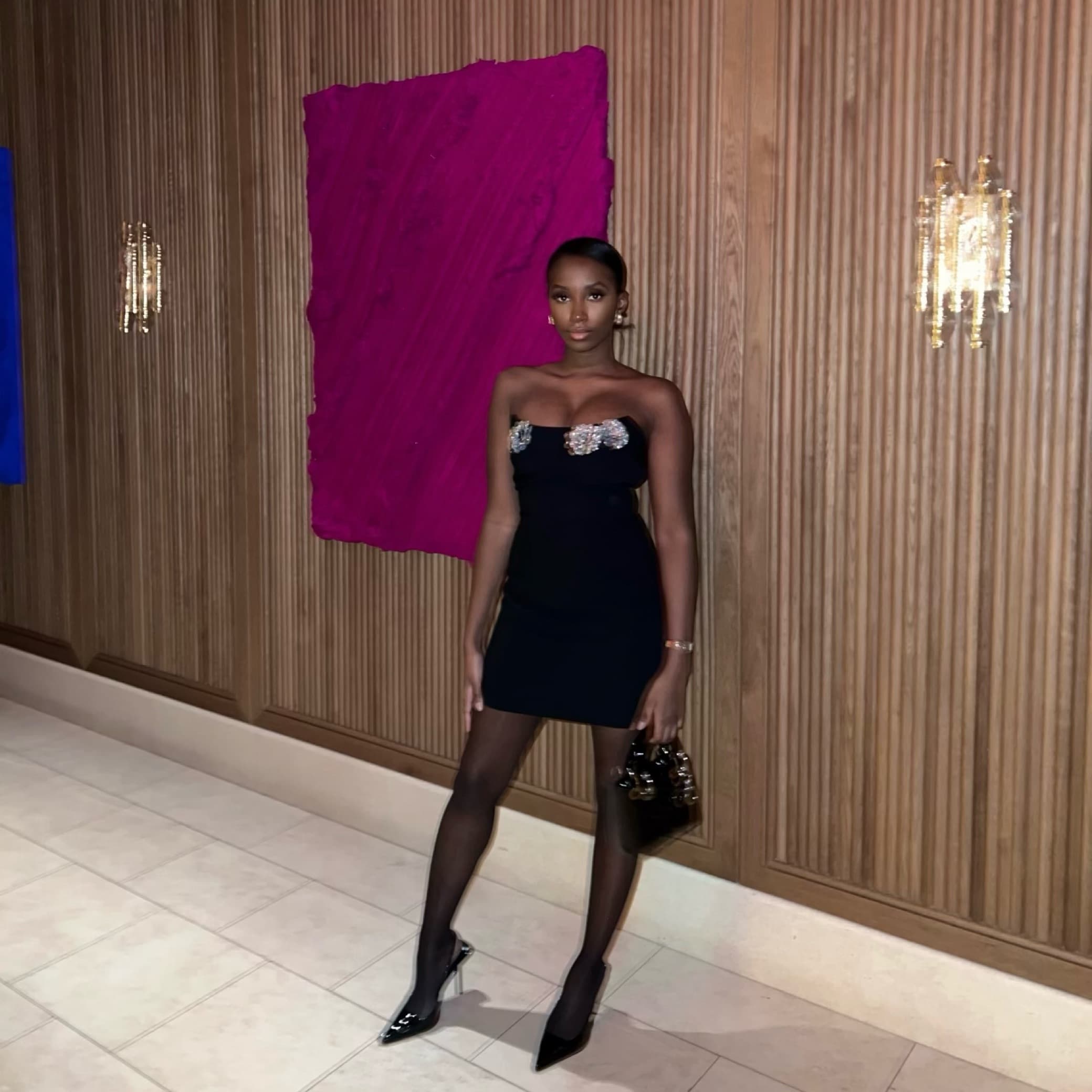 Black And Crysta Amanda Uprichard Dress  - Image 3