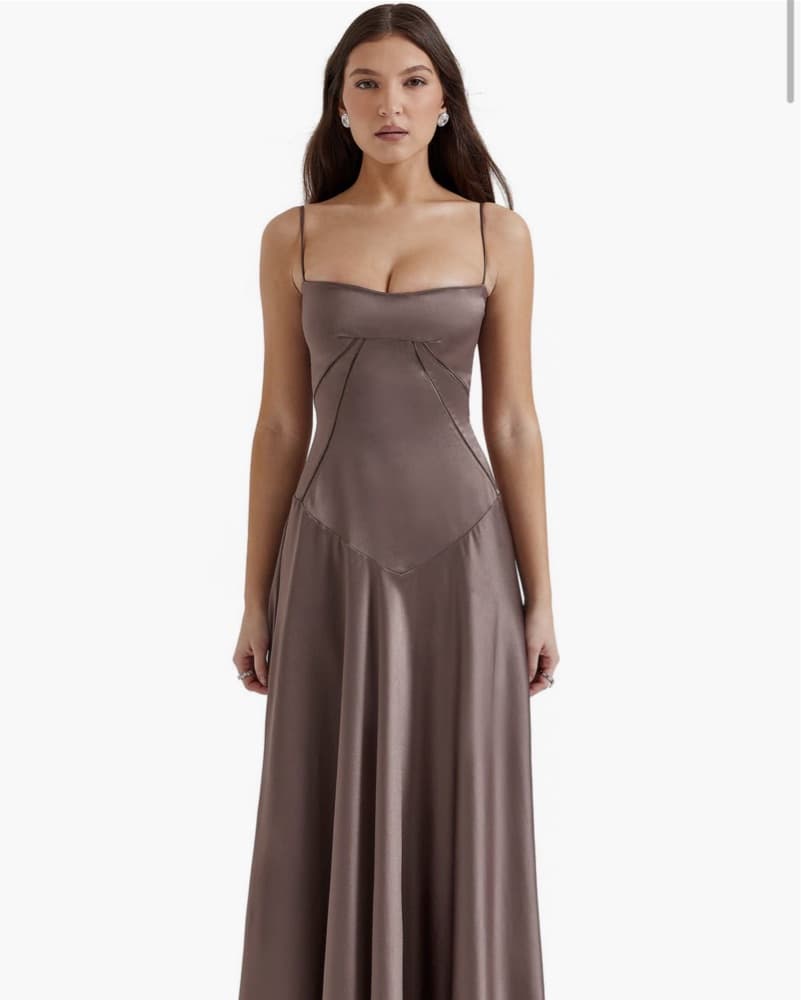 Elegant Satin Maxi Dress - Image 1