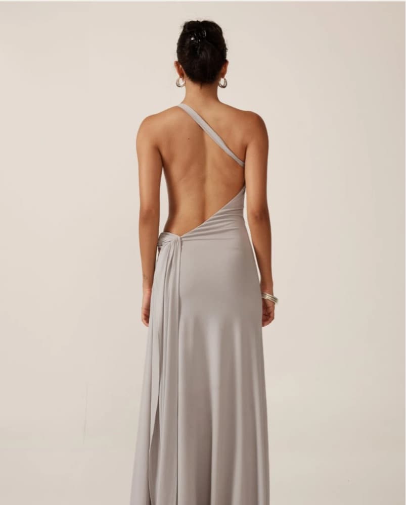 Ance Gria - Gaia Gown In Silver Grey - Image 2