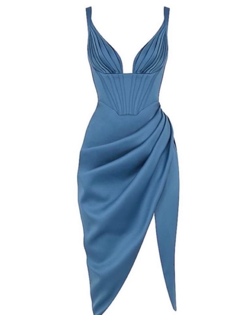 House of CB blue midi corset dress - Image 3