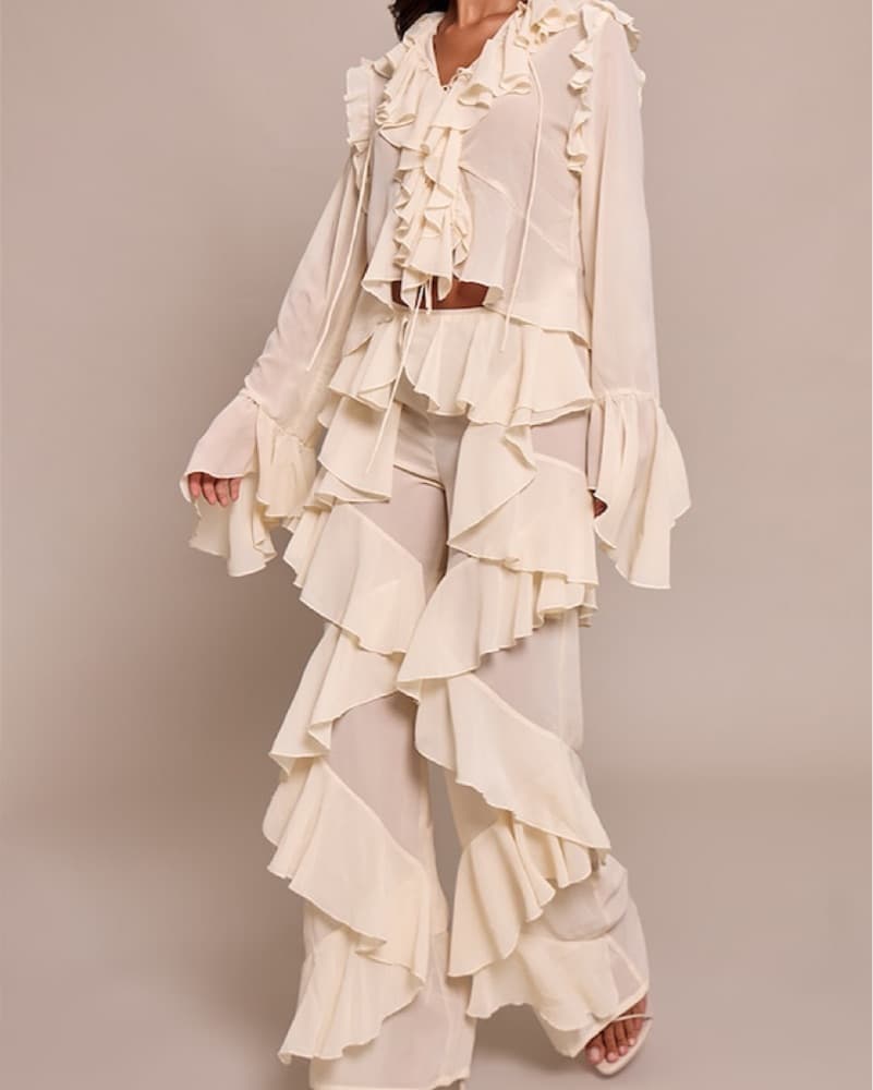 Romantic Ruffled Ruffle Ensemble - Image 4