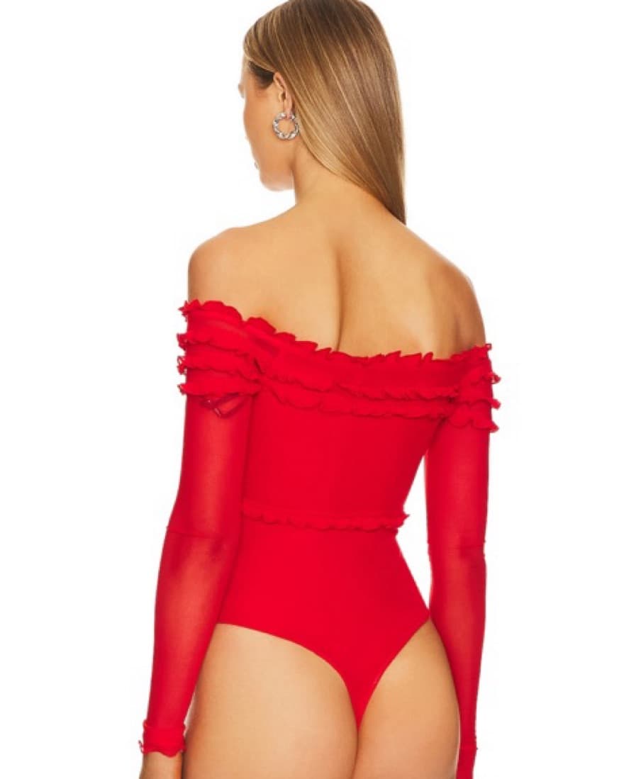 Revolve Elie Bodysuit In Cherry Red  - Image 2