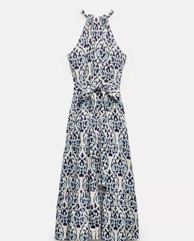 Printed Halter Dress XS - Image 1