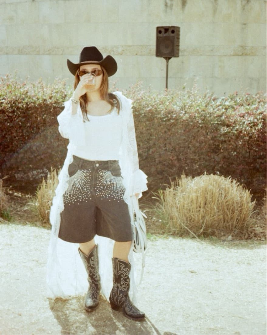 Bedazzled Denim Bermuda Shorts - Image 2