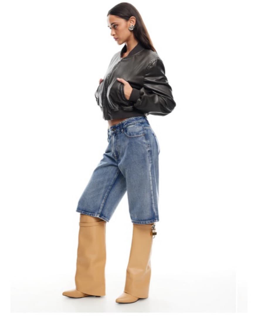 Leather Bomber Jacket - Image 3