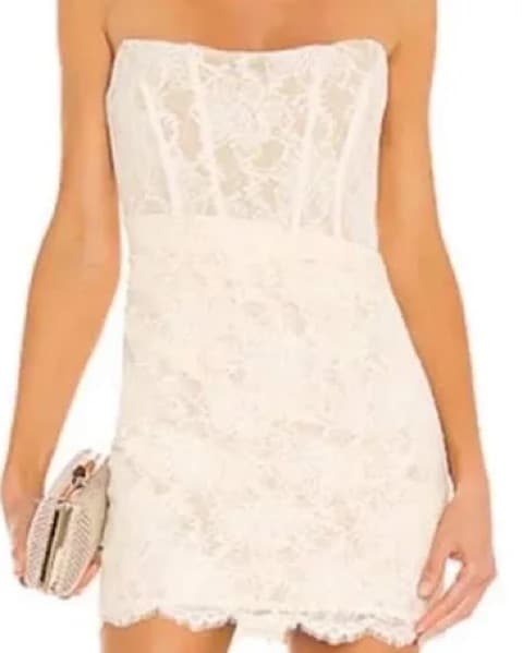 Cream/white NBD Mini Dress - Image 2