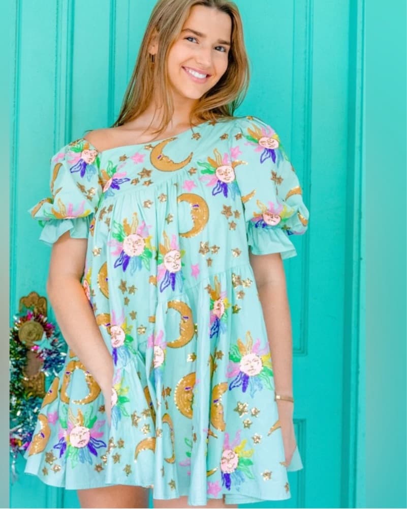 Queen Of Sparkles Sun And Moon Dress - Image 1