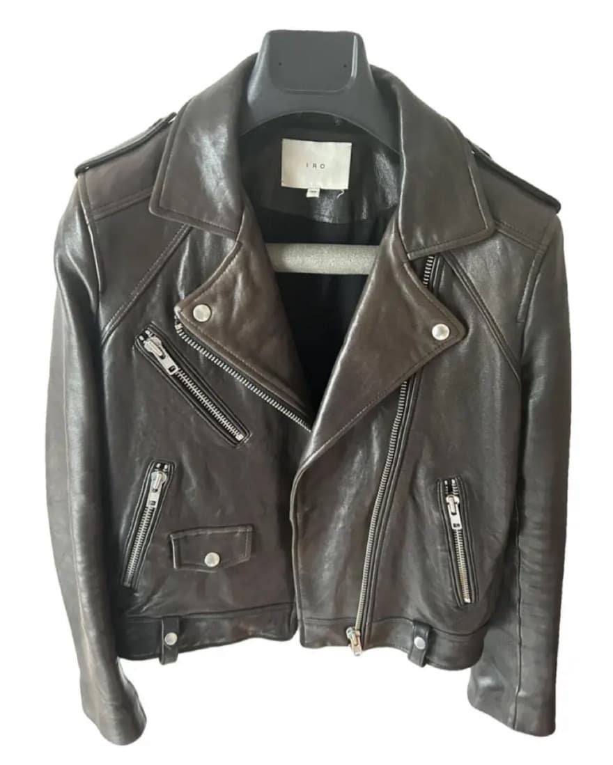 IRO lambskin Leather Biker Jacket - Image 1