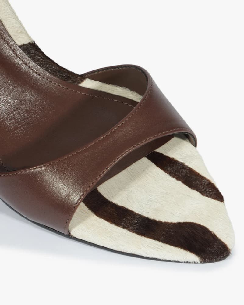 ELODIE LEATHER SANDAL Rooted Brown - Image 3