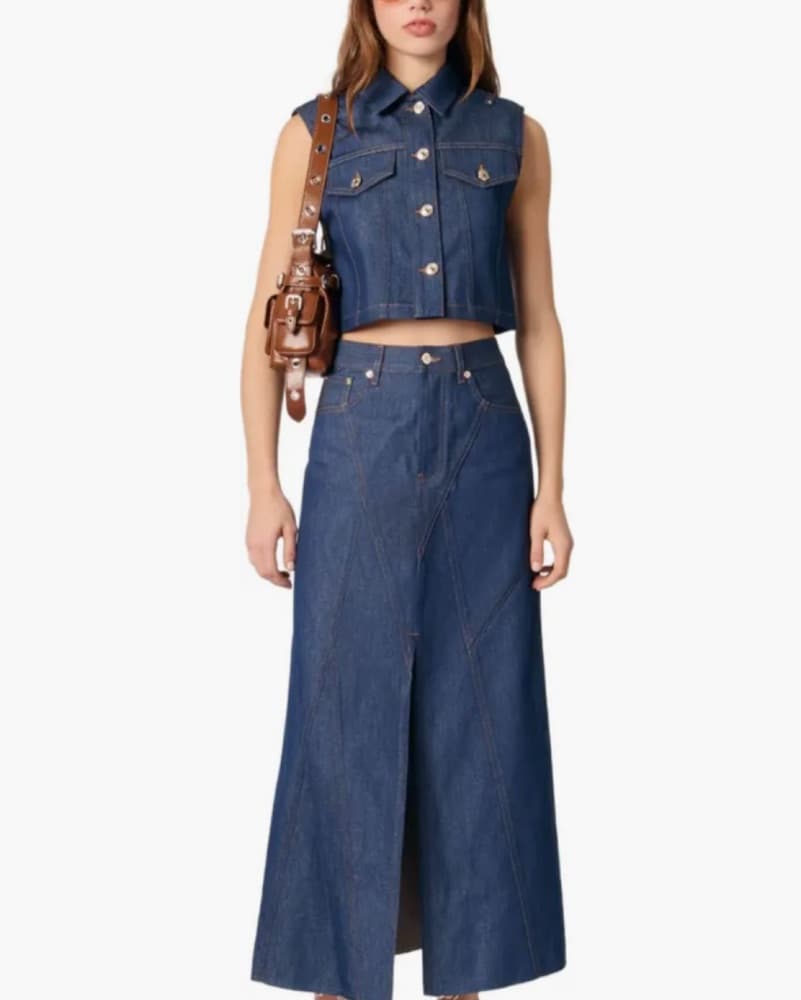Maje Demin Skirt Set  - Image 2