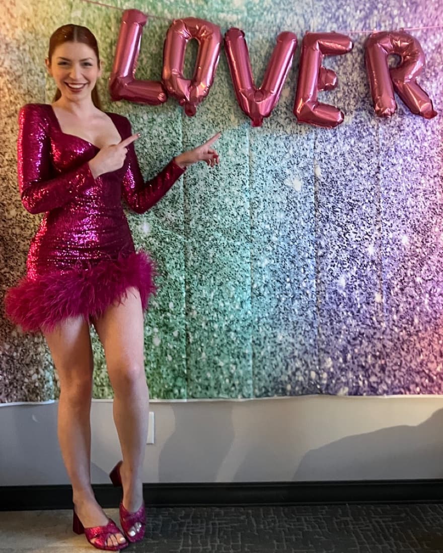 Nadine Merabi Pink Sequin Miley Dress - Image 1