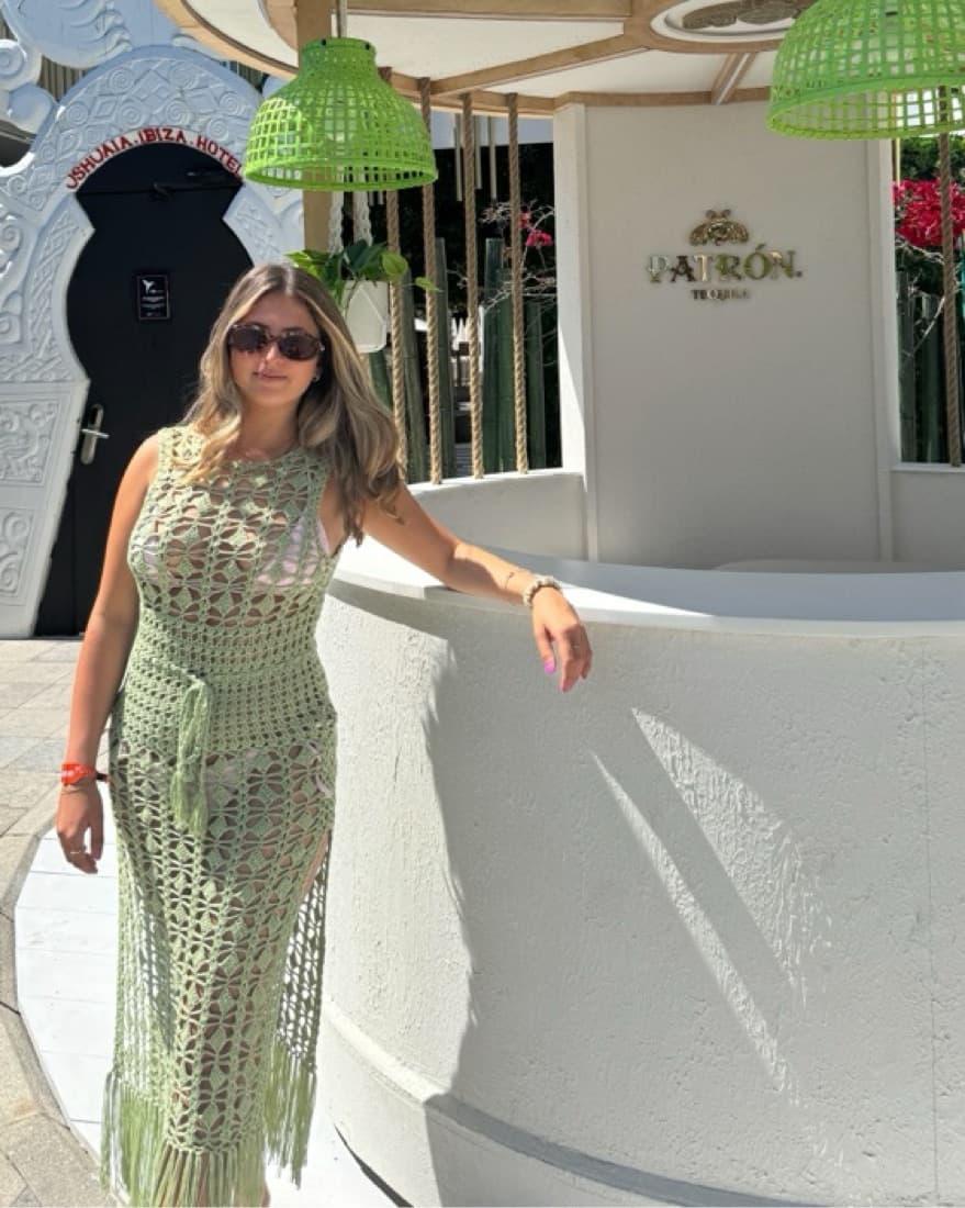Green Crochet Dress - Image 2