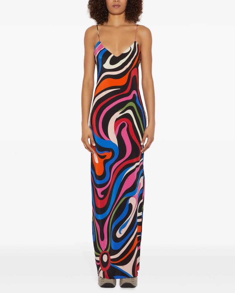 Emilio Pucci Marmo Print Silk Dress - Image 1