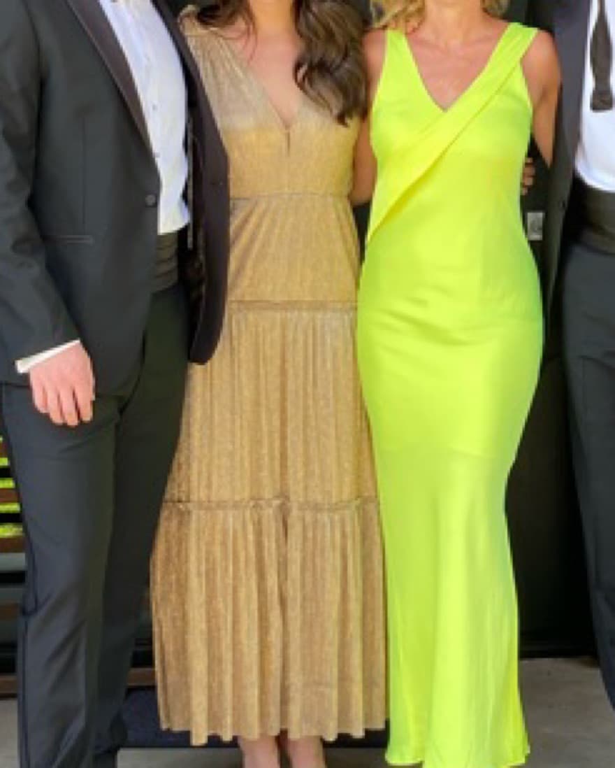 Sabina Musayev Gold Dress - Image 4