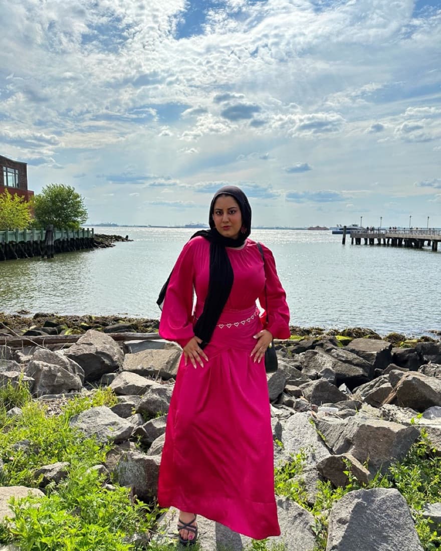 Satin Balloon Sleeve Maxi Dress  - Image 4