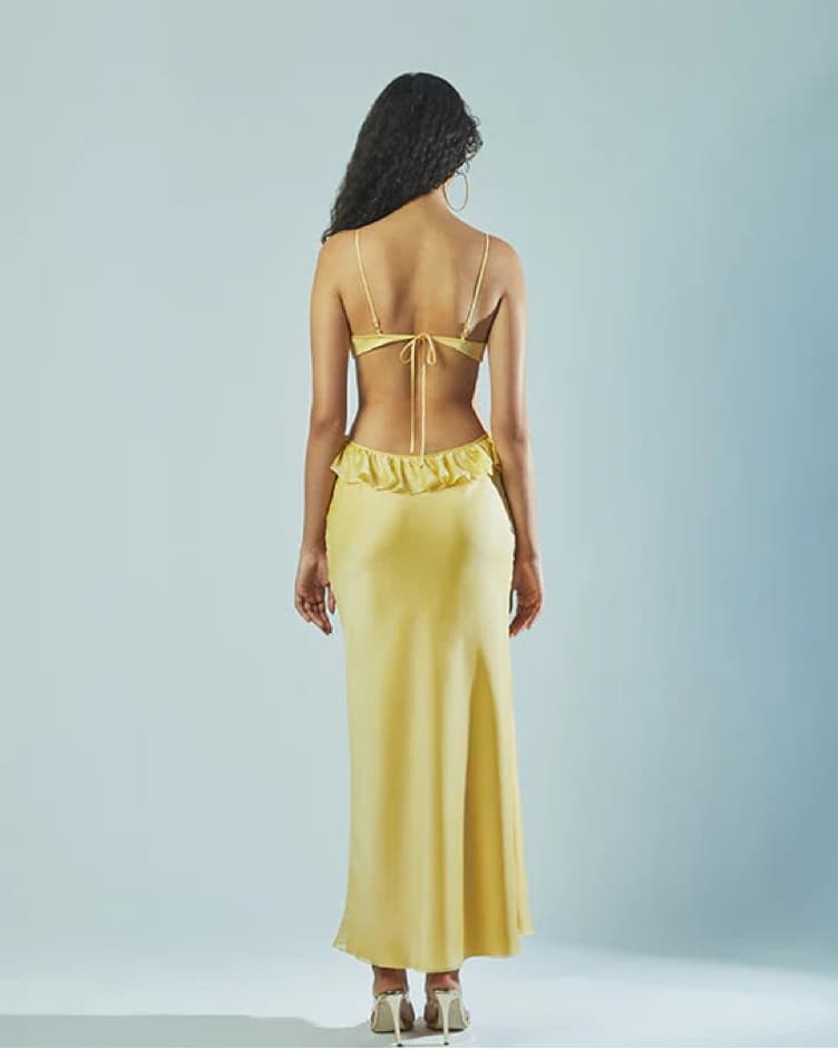 Stolen Stores Ruffle Slip Maxi - Image 3