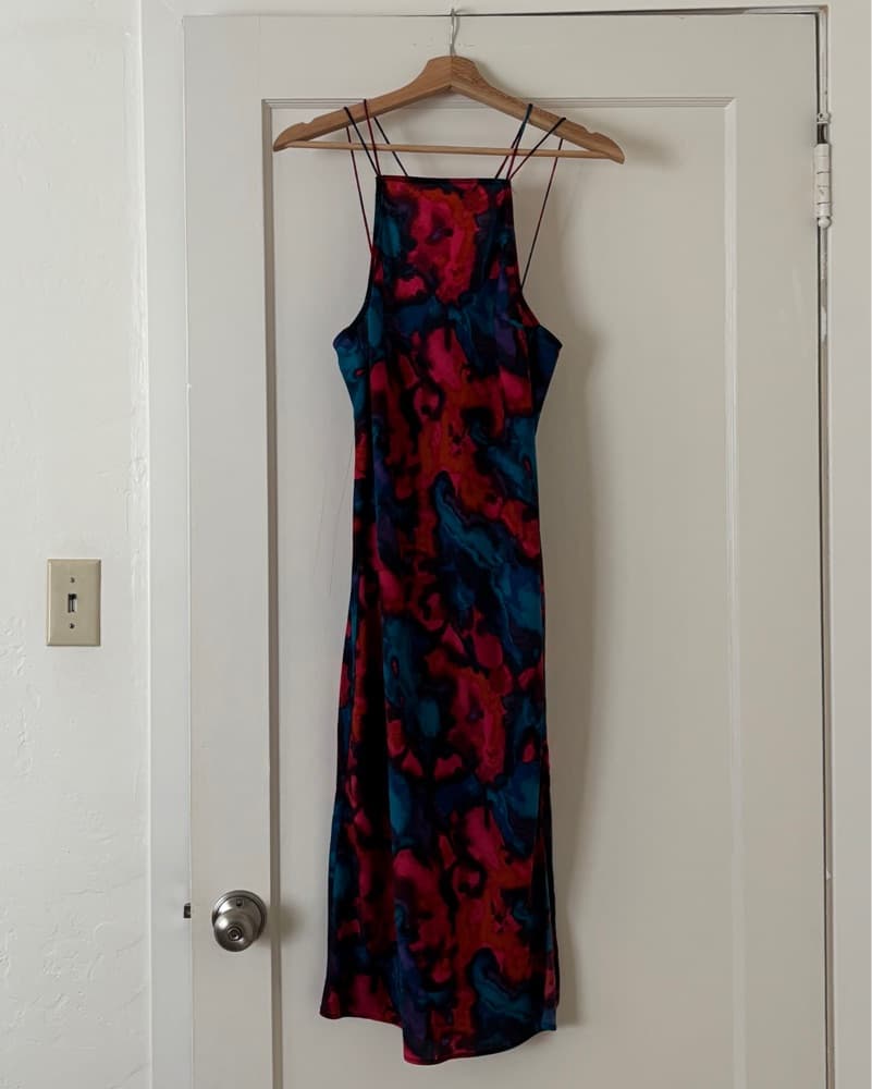 Floral Midi Dress With Multiple Straps - Image 1