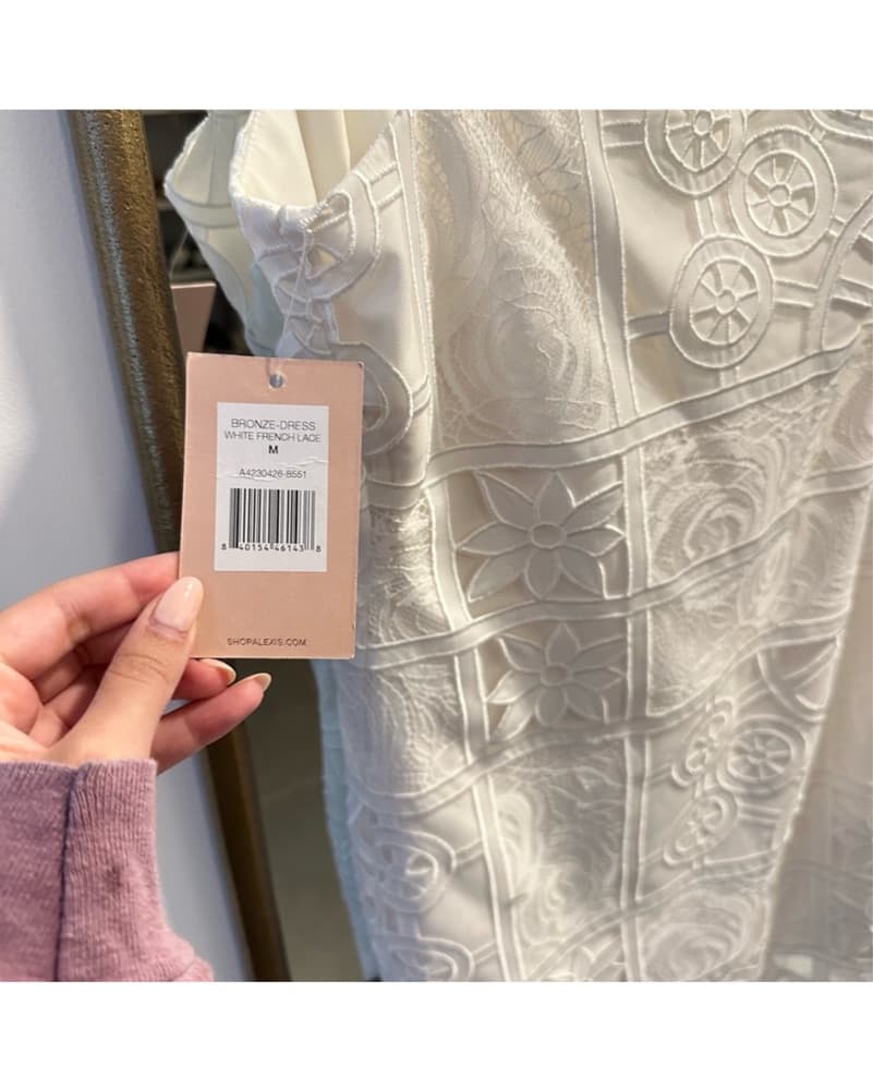 Alexis Bronze Midi Dress In White - Image 4