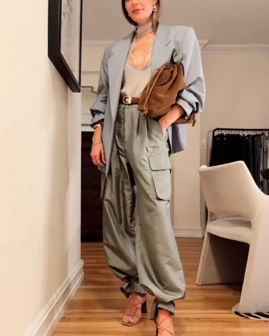 Oversized Baby Blue Lemaire Blazer - Image 1
