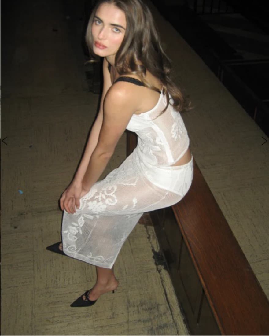 WITH JEAN SAINT MIDI SKIRT WHITE - Image 3