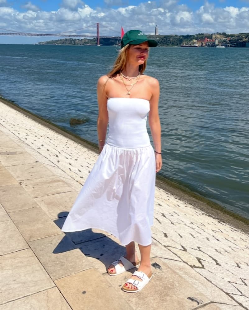 WWW White Midi Dress - Image 1