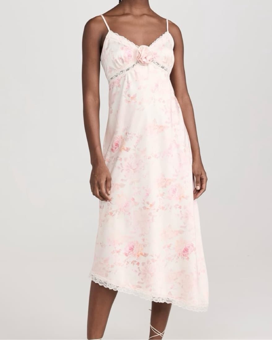 WAYF Lace Trim Slip Dress - Image 5