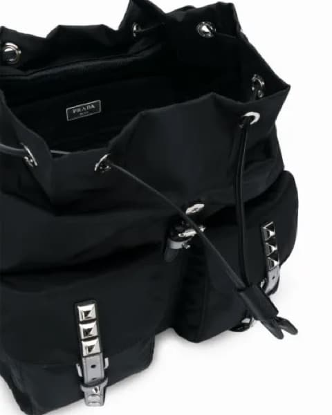 Prada Black Nylon Backpack - Image 3