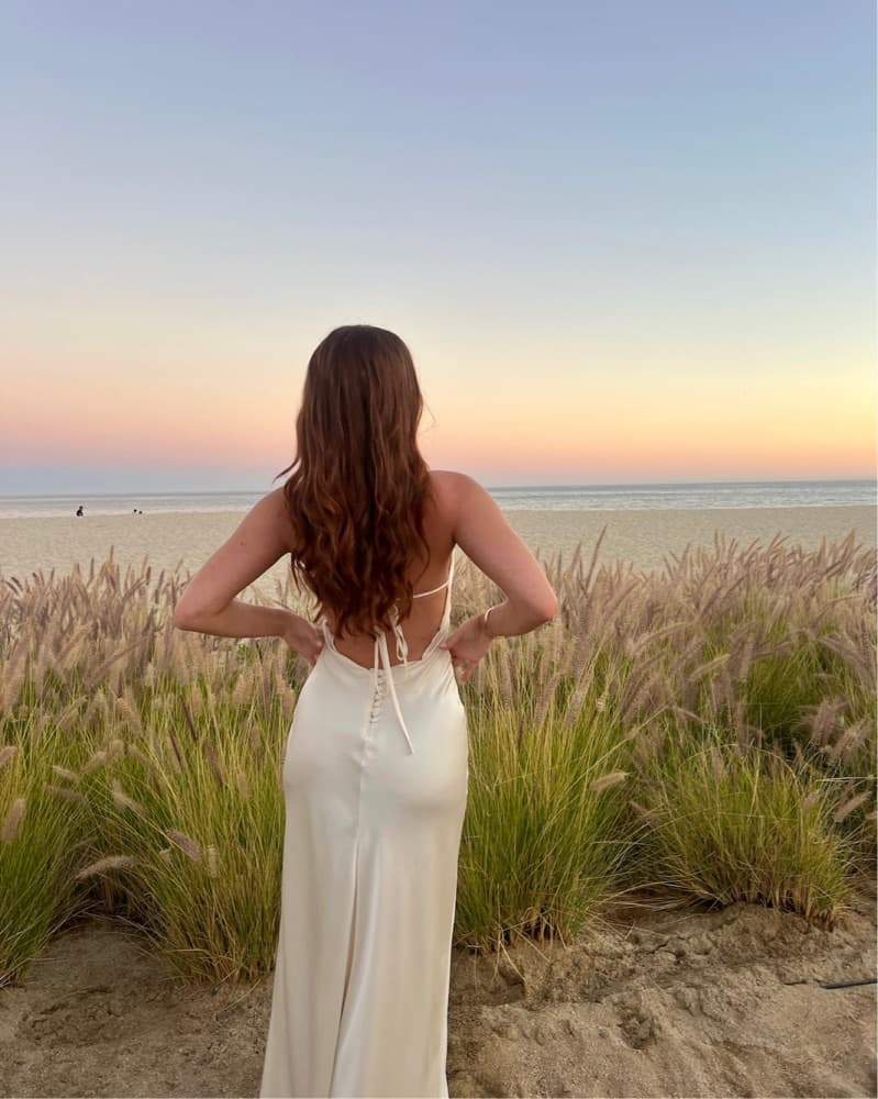 White Silk Gown - Image 4