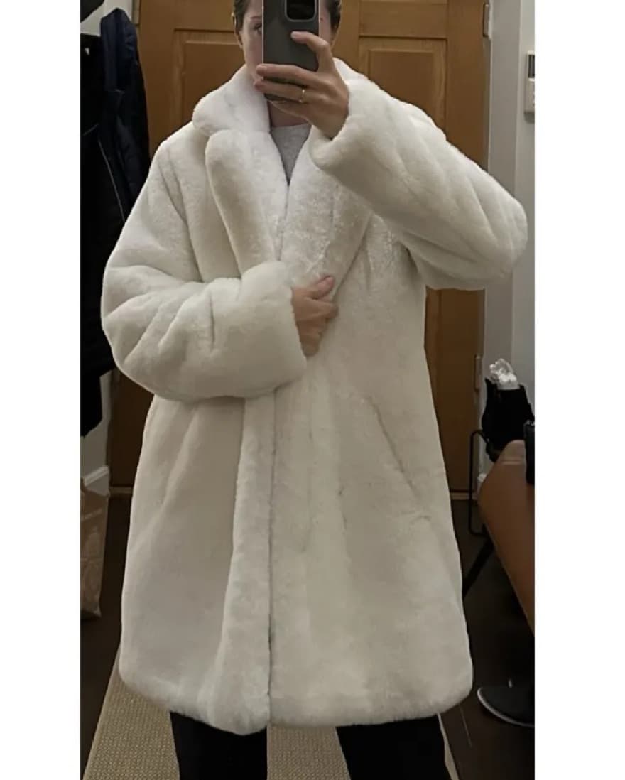 Apparis Faux fur White Coat - Image 4