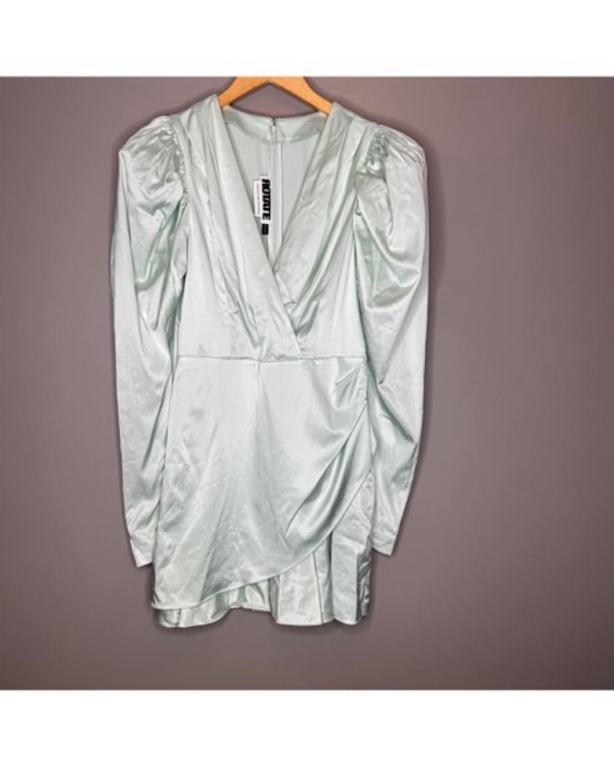 Rotate Aiken Puff Sleeve satin dress - Image 2