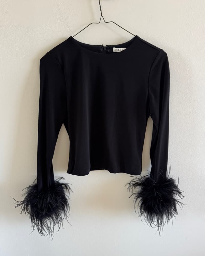 Alice + Olivia Delaina feather Top - Image 2