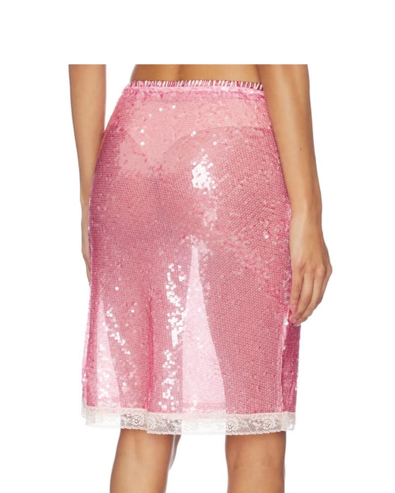 Pink Sequin Skirt - Hand Over - Image 3