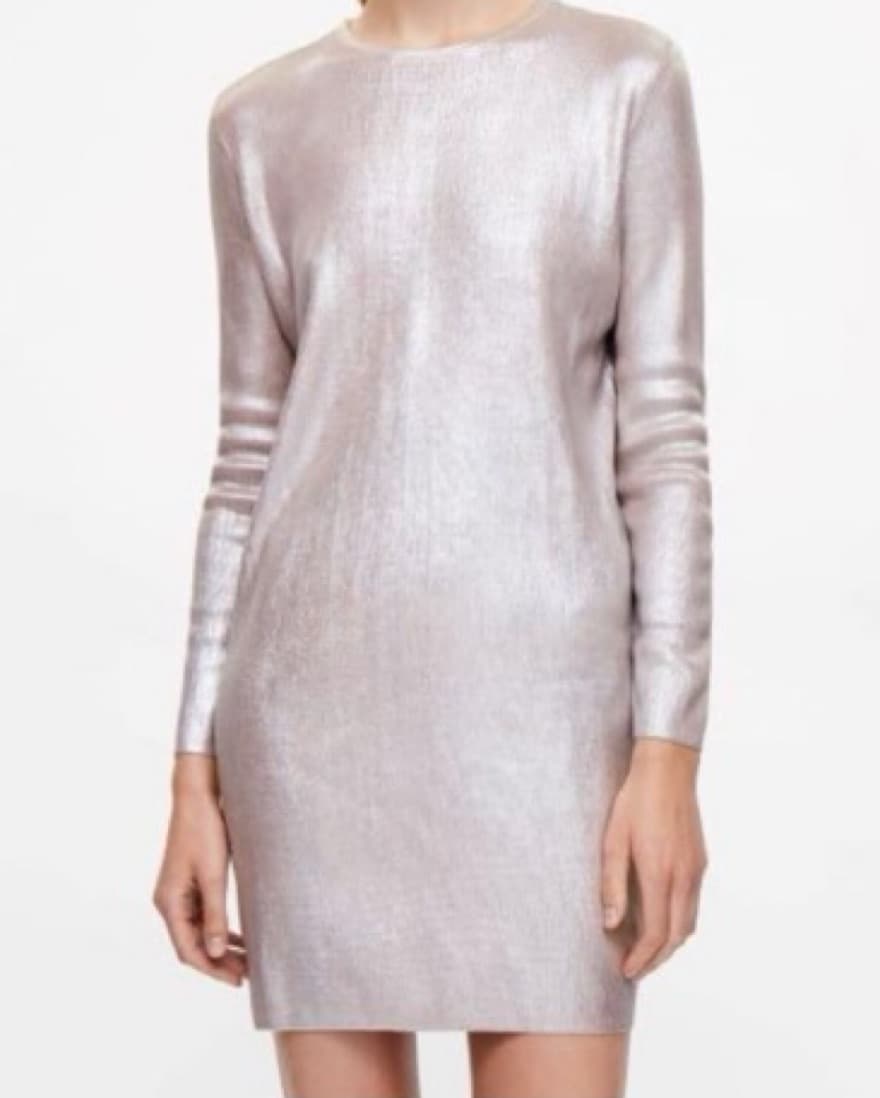 Cos Shimmer Light Pink Mini Dress - Image 1