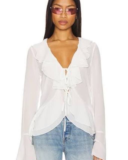 ALISHA TOP IN IVORY - Image 1