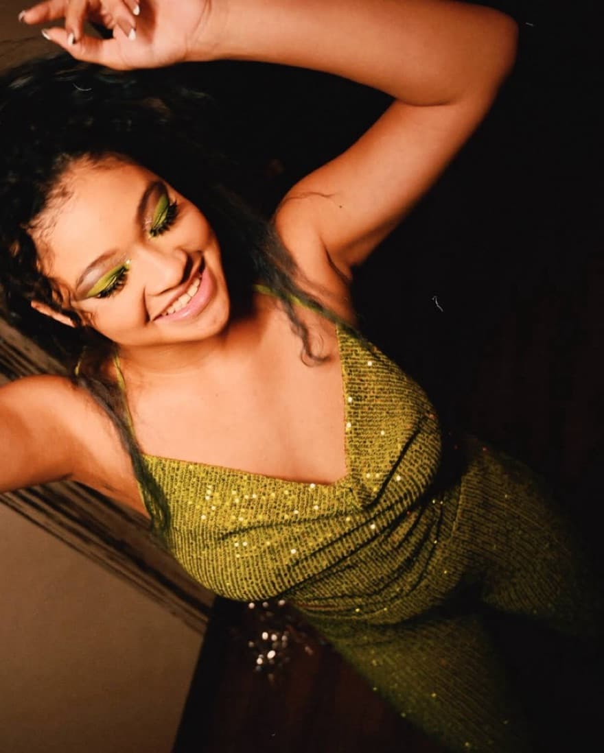 Green Sequin Two Piece Set - Image 1