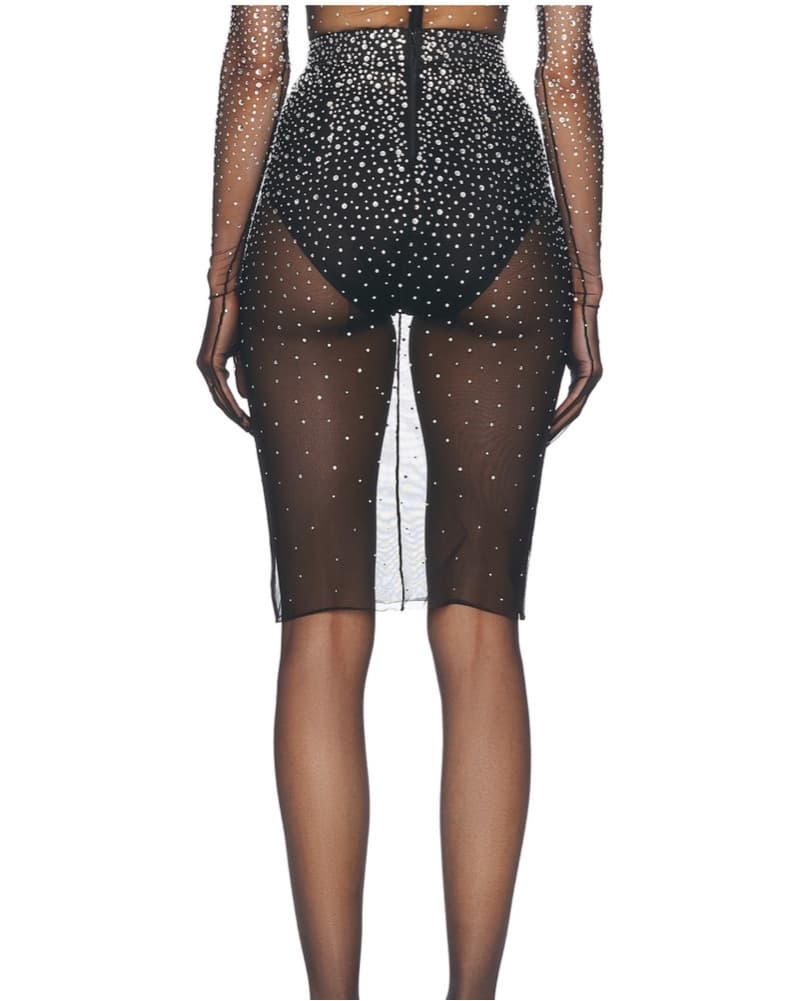Glamorous Sparkling Sheer Dress - Image 3