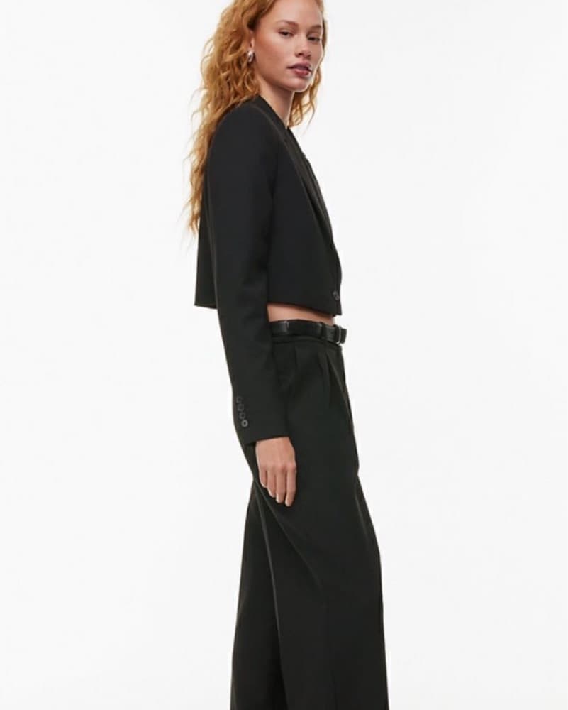 Aritzia Babaton Black Cropped Blazer - Image 2