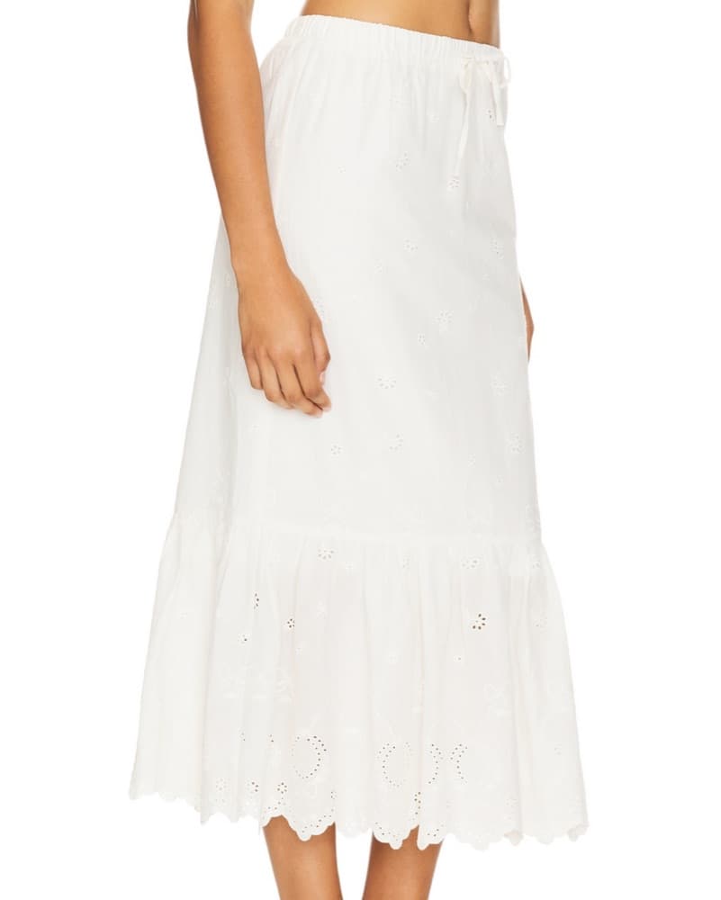 Loba White Eyelet Set Crop & Skirt Set - Image 3