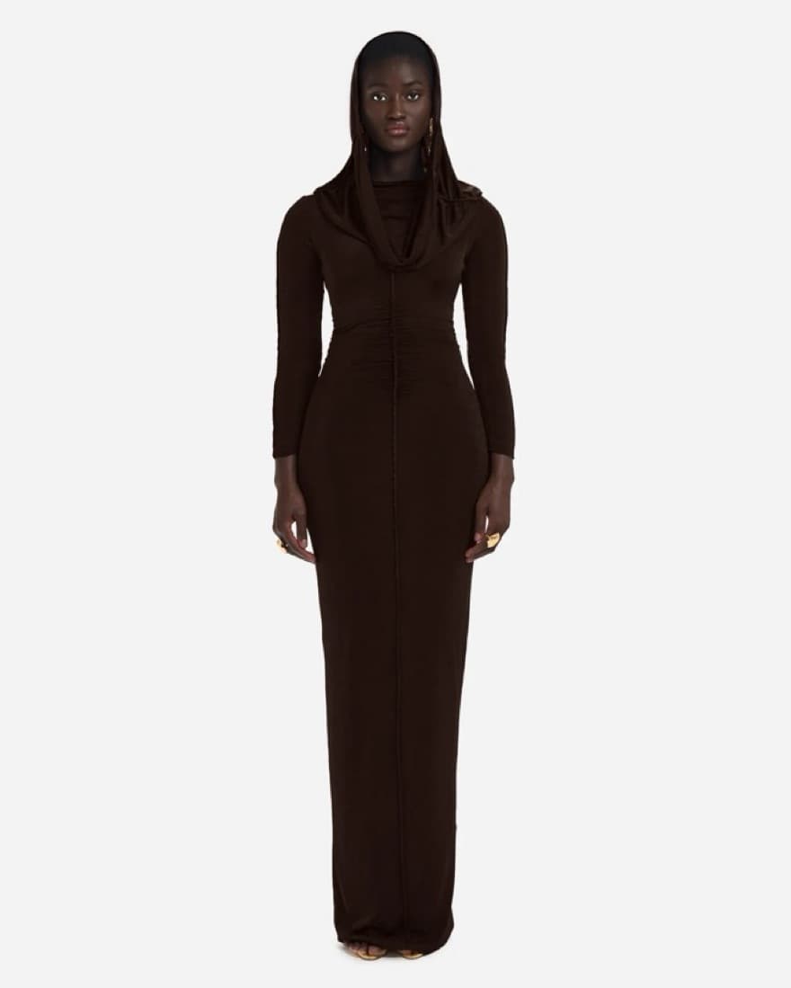 Elegant Draped Maxi Dress - Image 2