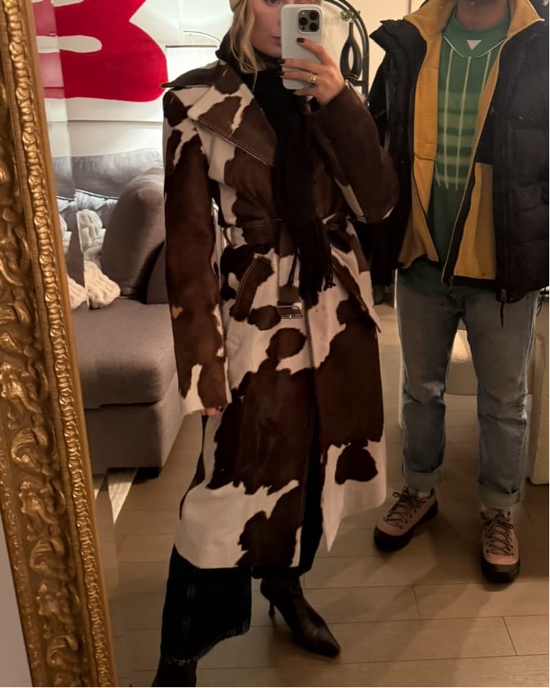 Pony Hair Helmut Lang Cow Print Coat - Image 4