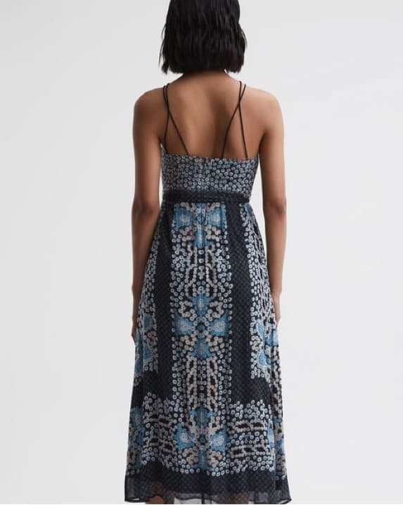 ALIANA FLORAL PRINT FITTED MIDI DRESS - Image 5