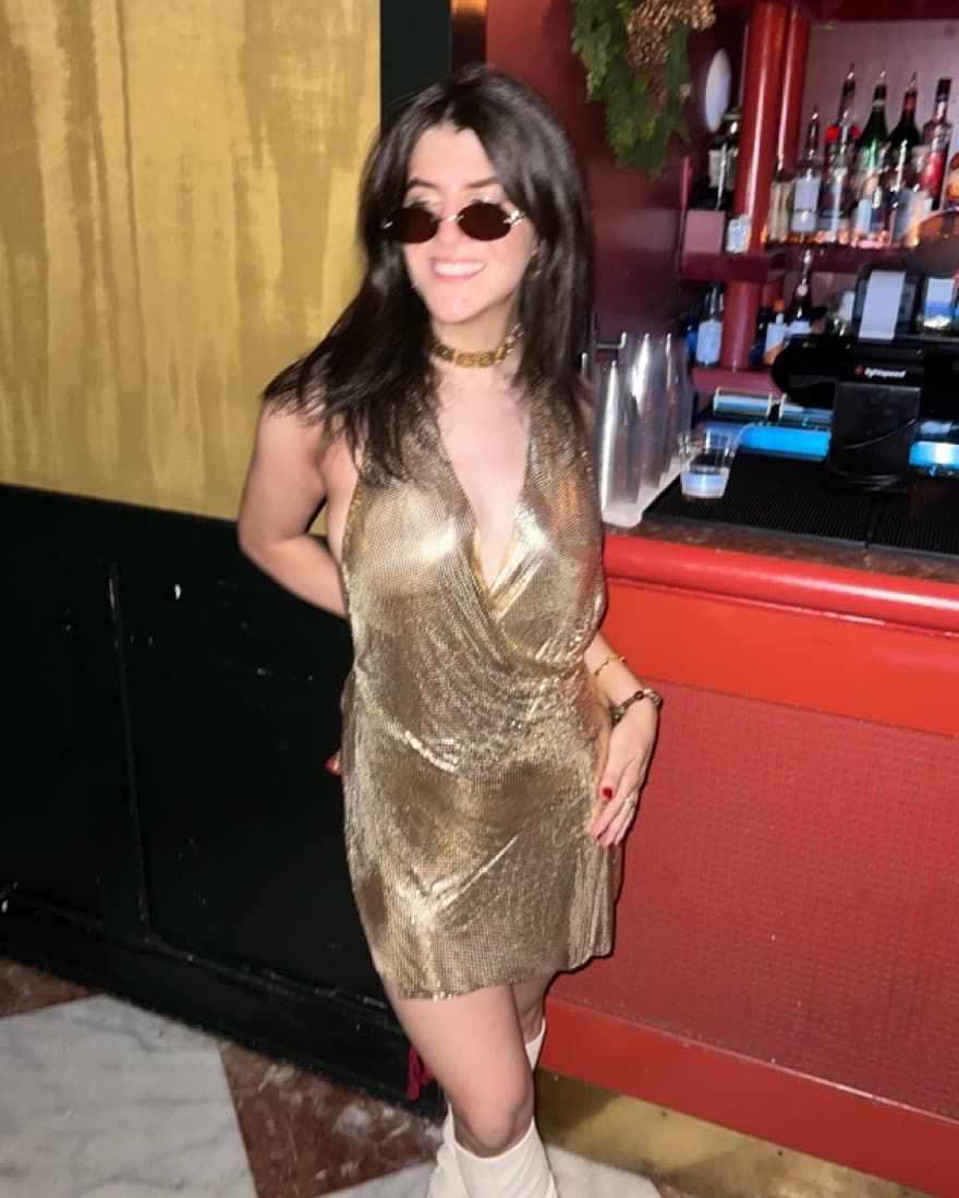 Oh Polly Chainmail Wrap Deep V dresss - Image 4