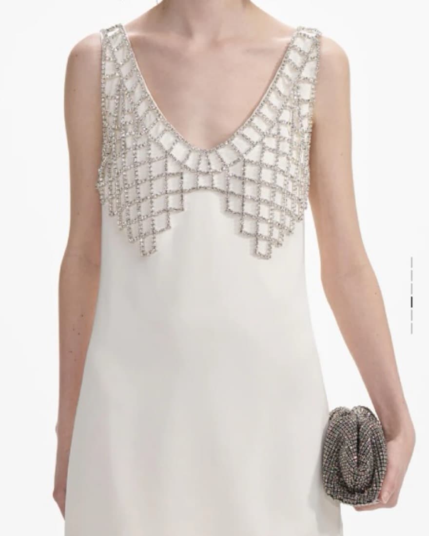 Self Portrait Diamante Mini Dress - Image 2