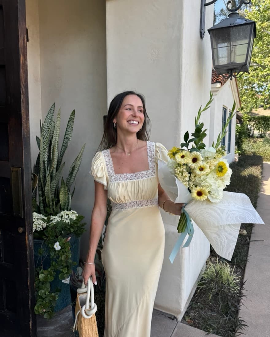 Lace-Trimmed Reformation Maxi Dress - Image 1