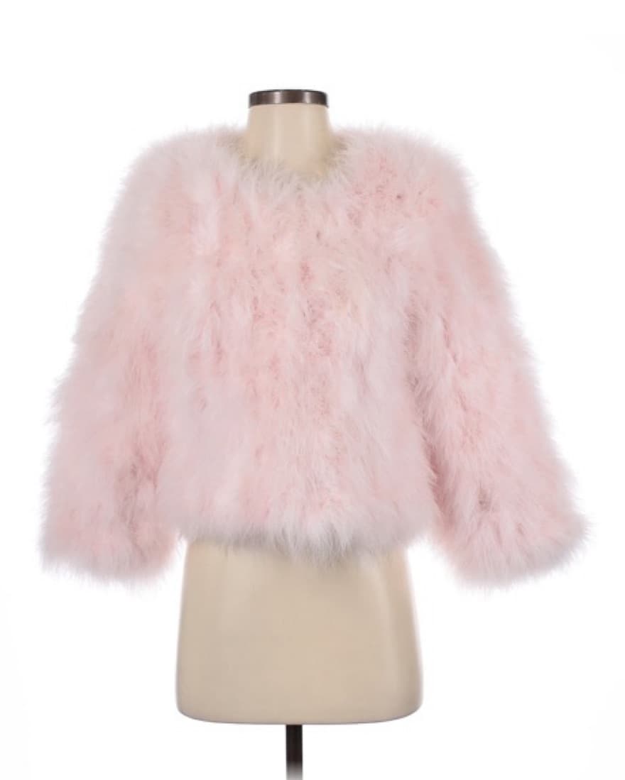 cutest pink feather jacket!🎀 - Image 1
