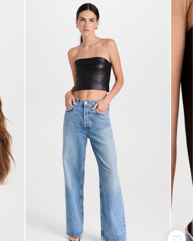 Susanna Monaco Leather Cropped Tube Top - Image 2