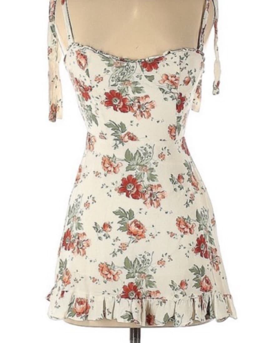 Reformation Mini Floral Dress - Image 2